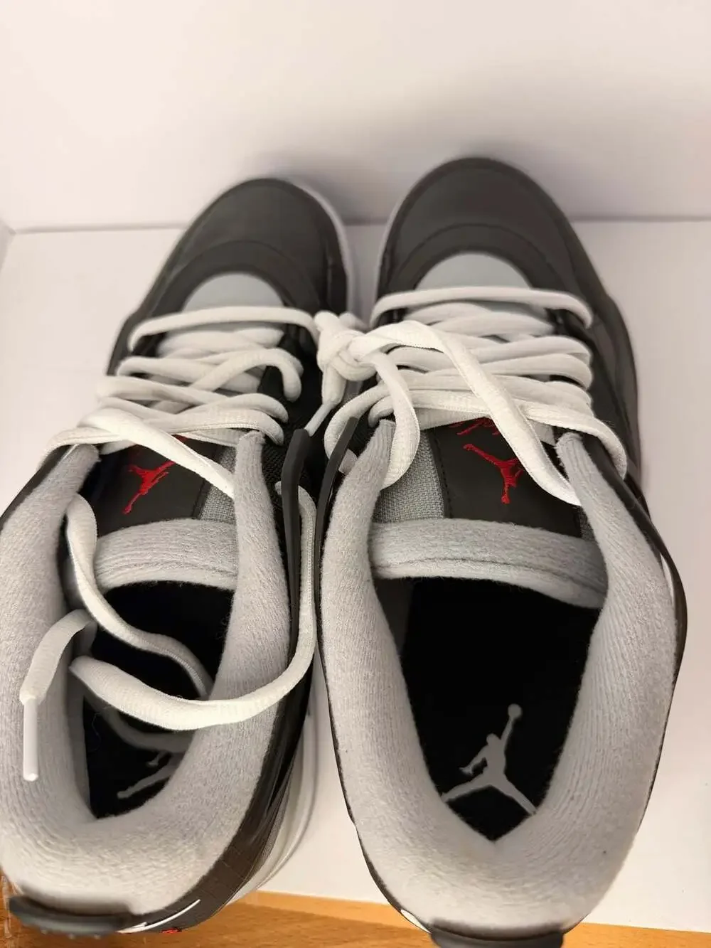 Size 11 Nike Jordan Air Jordan 4 RM 'Black Metallic' Black Fire Red Wolf Grey